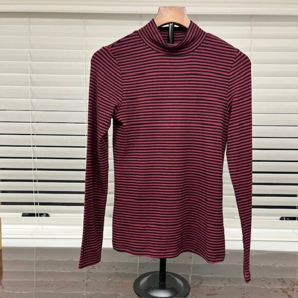 EVEREVE long sleeve women's striped mock turtleneck - Size S - Picture 1 of 4